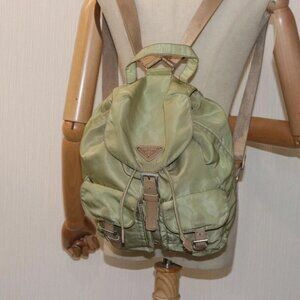 PRADA Backpack Nylon Khaki Auth